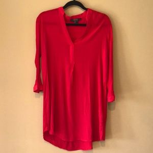 Forever 21 Red 3/4 Sleeve Shirt Size Large